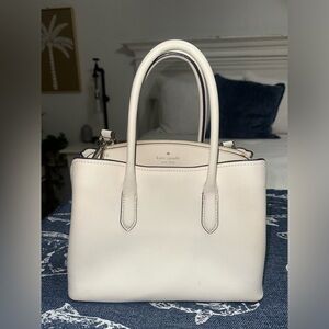 Kate Spade Rory Medium Satchel Parchment Saffiano Leather Purse